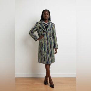 Kathy Ireland Multi-Color Faux Wool Duster Coat - NWT